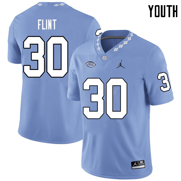 Jordan Brand Youth #30 Matthew Flint North Carolina Tar Heels College Football Jerseys Sale-Carolina